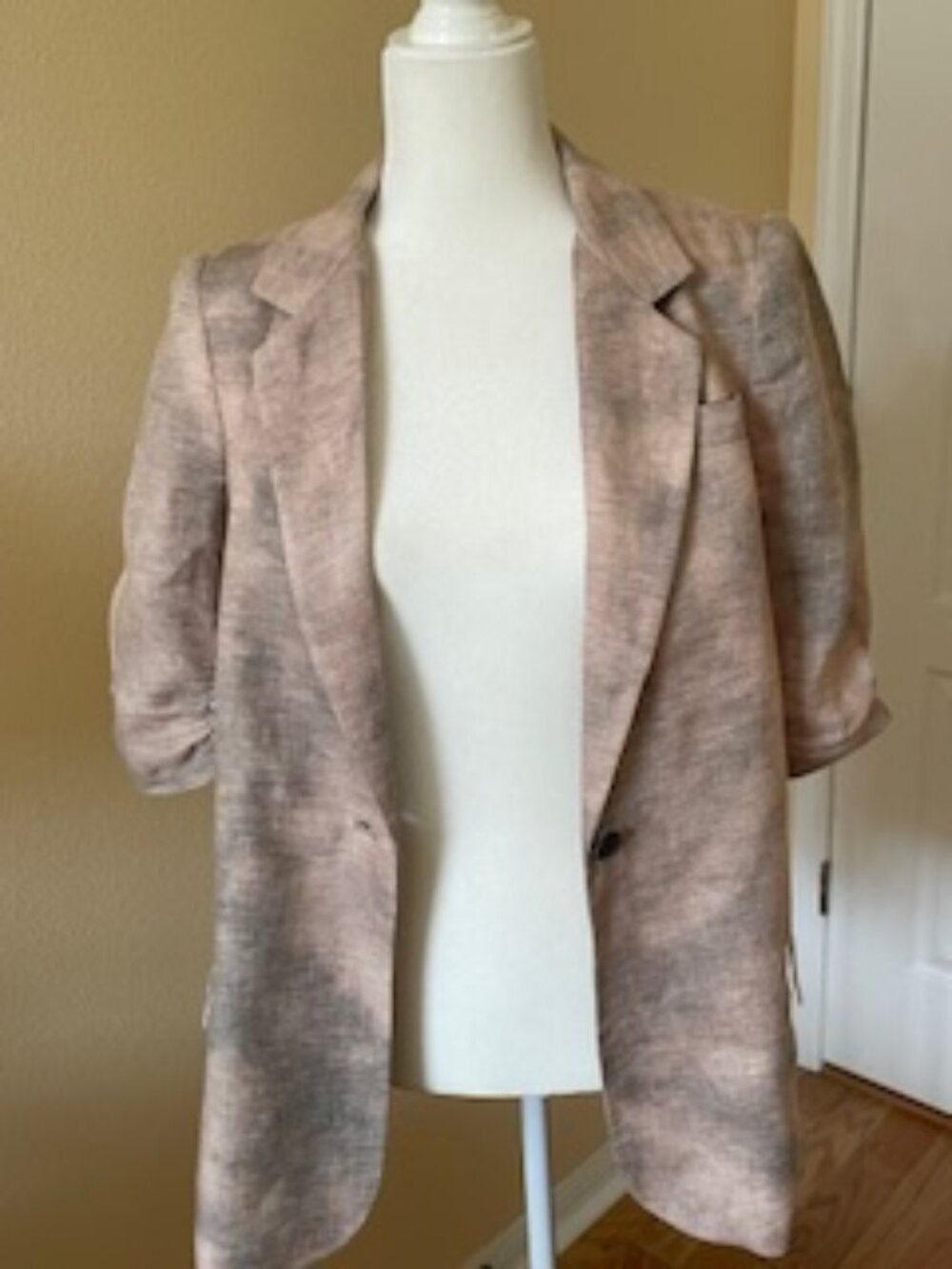 Elizabeth and James Grey and Blush Lined Jacket - size 6